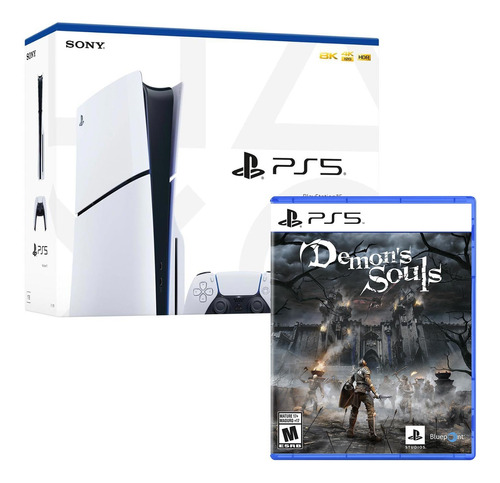 Consola Ps5 Slim Con Lector De Discos + Demons Souls