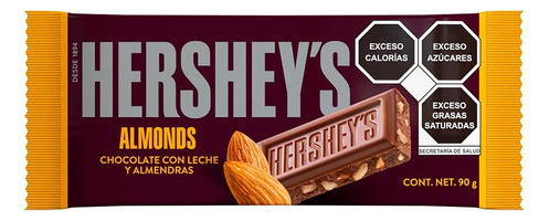 4 Pack Chocolate Con Leche Y Almendras Hersheys 90