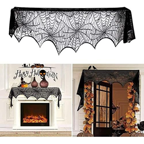 Decoraciones De Halloween, Cubierta De Mantel De Chimen...