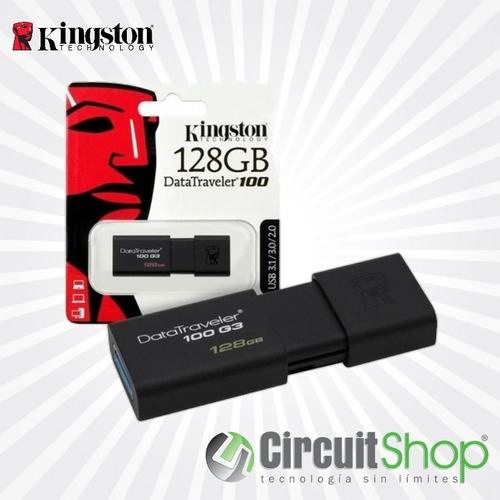 Flash Memory Kingston 128gb Dt100 G3 Usb 3.2 Circuit Shop