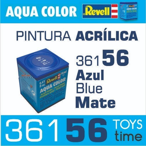 Pintura Revell Acrílica Mate Color 361 56 Azul Blue