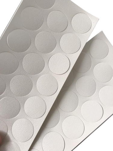 2 Cartelas Tapa Furo Autoadesivo Branco Tx 1 Pvc 19mm - 40un