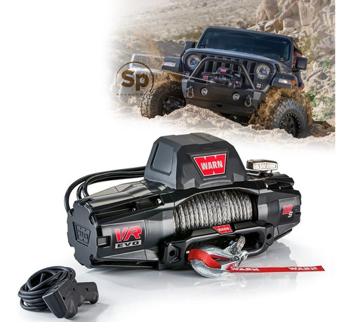 Winch Warn Vr12 S Chevrolet Ford Jeep 12000 Libras Nylon Evo