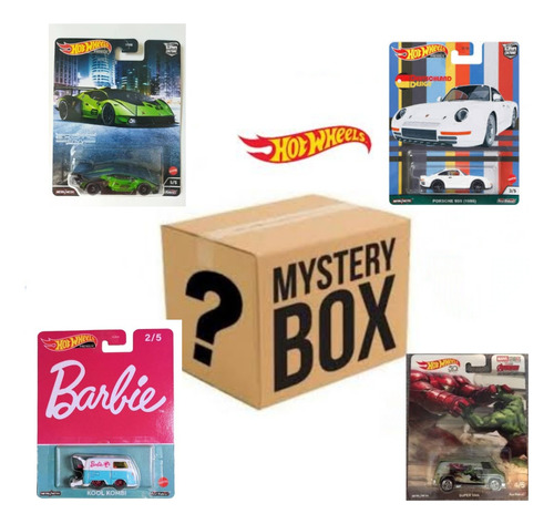 Caja Sorpresa Mistery Box Hot Wheels 10 Pcs Premium Gomas
