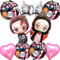 Comprar Kit Globos Metalicos Tanjiro Y Nezuko 10 Pzs Demon Slayer Demon Slayer
