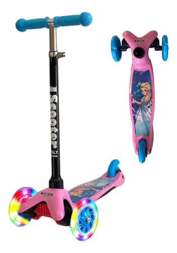 Monopatín de pie Scooter Italy MIni 3R Mini 3r  rosa princesas para 3 a 6 años