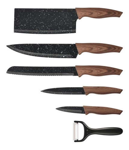 Set Cuchillos 6 Pcs Juegos Cuchillos Antiadherentes