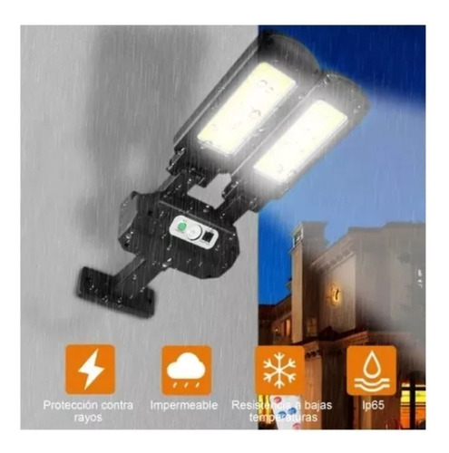 Lampara Solar Exterior, Solar Giratoria Con Sensor + Control