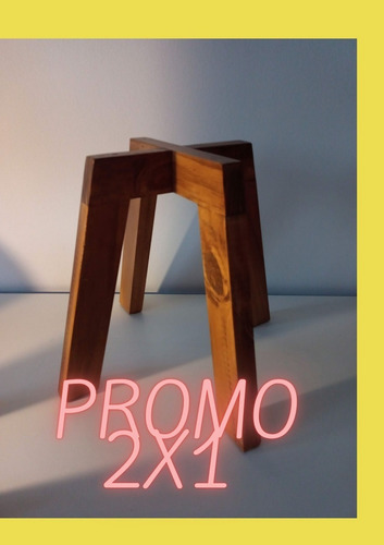 Soporte Banco Para Maceta De Madera Tipo Nórdico