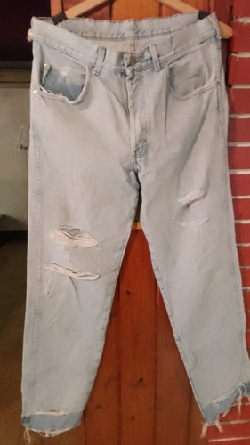 Pantalón Wrangler Prelavado Roto Hombre Talle 33 (44) Ver (Usado)