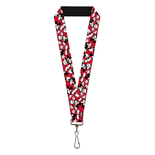 Lanyard1.0mickey Mouse Poses Scattered Red/black/white ...