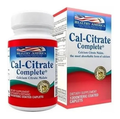 Cal-citrate X 120 Tabletas Citrato De Calcio Healthy America