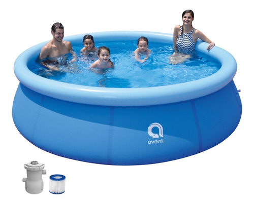 Piscina Redonda Inflable Con Accesorios 300x76cm