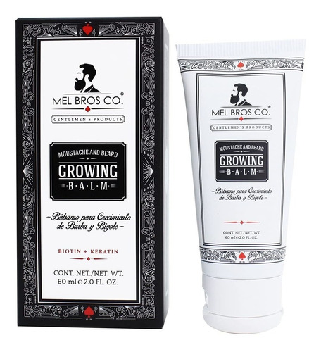 Mel Bros Co. Growing Balm Crecimiento Barba Y Bigote 60 Ml Fragancia Cedro