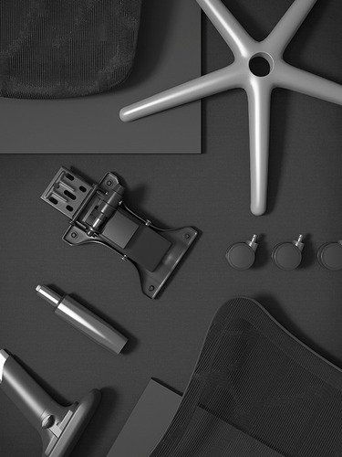 Imagen 8 de 8 de Silla Ergonómica Para Oficina Qatar Black _ Decorplas