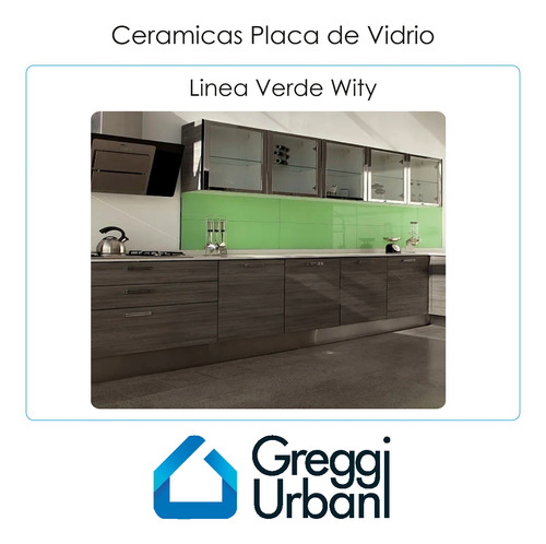 Ceramica Placa Vidrio Crisarte Verde Whity 30x100