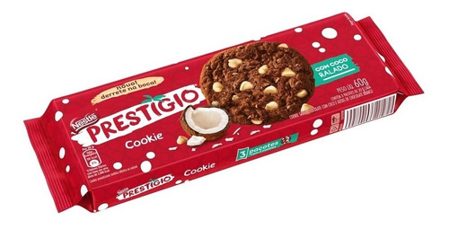 Imagem 1 de 5 de Biscoito Cookies Prestigio Nestlé 60 Grs