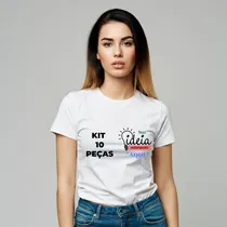 Comprar 10 Camisetas Personalizada Feminina Empresa Logo Foto Frase