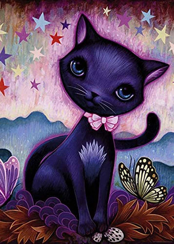 Kit De Pintura Con Diamantes 5d Gato 30x40 Cm