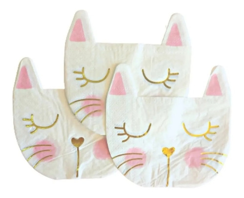 Servilleta De Papel Kitty Gatita X 12 Unidades