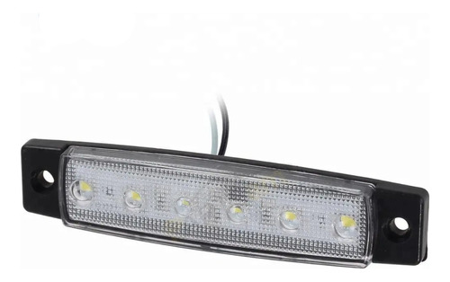 Luz De Cortesia Branca Slim 6 Leds 12v E 24v - Barco Lancha