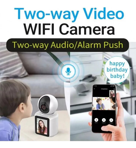 Monitor De Bebé Con Cámara Ip Wifi 2.4g 360°voz Y Video
