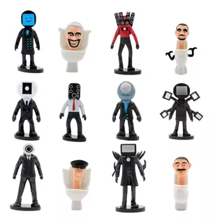 12 Figuras Juguetes Terror Taza Wc Skibidi Toilet