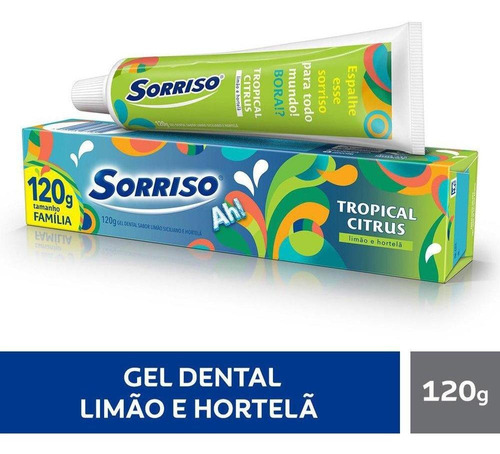 Creme Dental Sorriso Citrus Tropical 120g