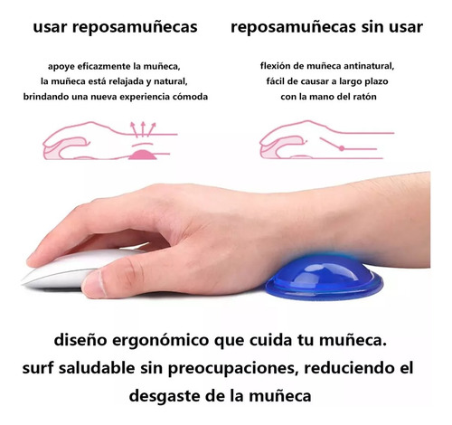 Almohadilla Ergonómica Ratón Mouses Silicona Reposamuñecas