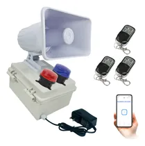 Comprar Alarma Vecinal Doble Estrobo Azul Rojo Y 3 Controles Remotos