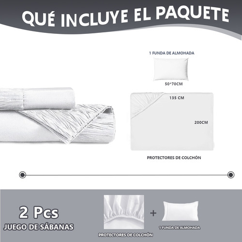 Funda De Colchón Impermeable Protector De Colchón Individual