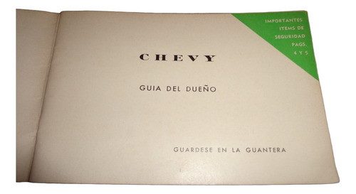 Chevy 1970 Manual Guia Del Dueño (Usado)