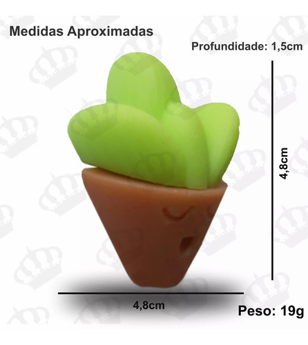 Imagem 1 de 6 de Forma De Silicone Cacto Vaso Lembrancinha 7cav. Ib-256