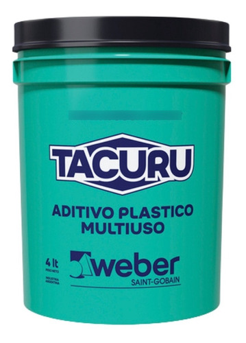 Weber Tacuru Aditivo Vinílico Plástico Pared Piso Techo 4 Lt