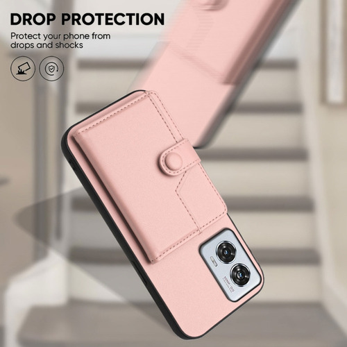 Compatible Funda Rfid Con Bolsa De Tarjetas For Motorola Edge 50 Pro P