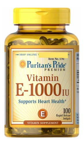 Vitamina E 1000iu (450mg) American - Unidad a $2167