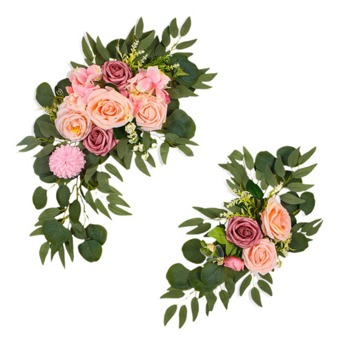 Botín De Flores Artificiales Con Forma De Arco De Boda Para