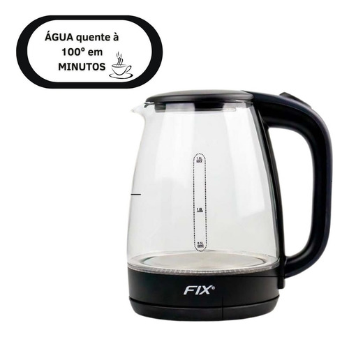 Chaleira Elétrica 127v Vidro Borossilicato Água Quente Rapid