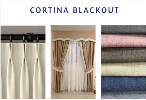 Cortina Blackout Pinza Doble 280x240, Confecciones Ingrid