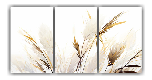 240x120cm Tres Lienzos Estilo Galeria Intenso A Reed Grass I