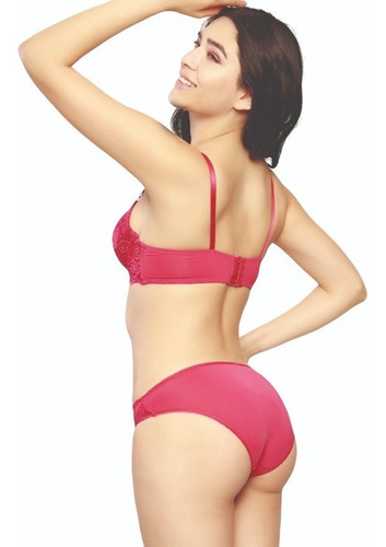 Imagen 1 de 3 de Conjunto De Brasier Y Calzón Bikini De Encaje C23484-73484