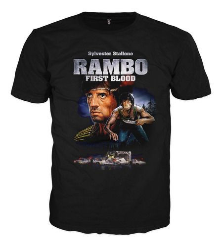 Camiseta Rambo John 80s Peliculas En Algodón