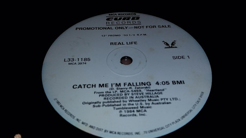 Real Life Catch Me Im Falling Vinilo Maxi Usa Promo 1984
