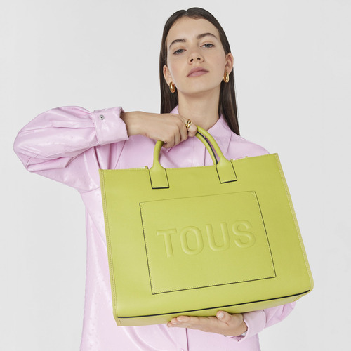 Bolso Shopping Grande Amaya Lima Tous La Rue Color Verde
