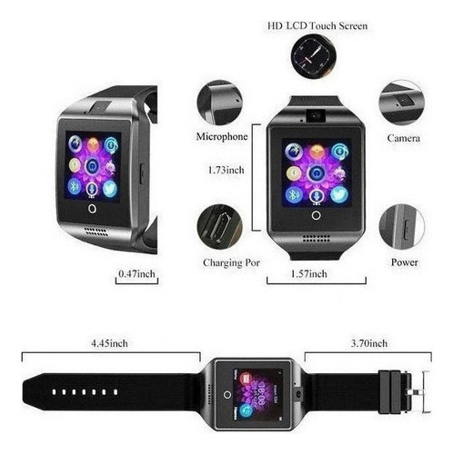 * Reloj Inteligente Con Tarjeta Sim/cámara For Android/ios