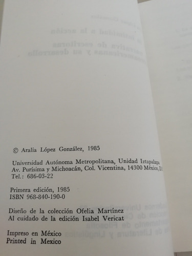 De La Intimidad A La Acción Aralia López González Uam (Usado)