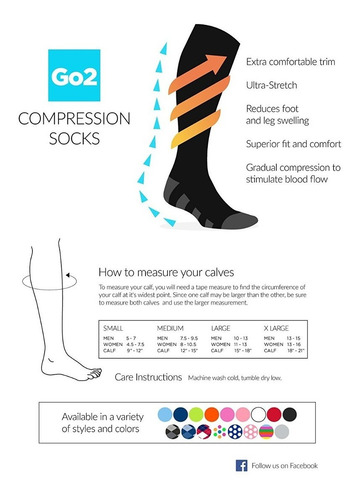 Go2 Calcetines De Compresión Para Las Mujeres Y Calcetines D