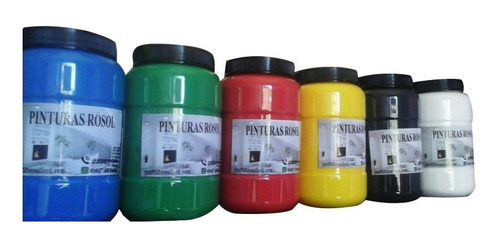 Pintura Acrilica Artesanias 800 Colores Rosol 1000 Ml