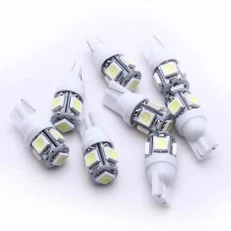 Bombillo Muelita Luces Led 5 Led/smd T10 (par) Luz Cruce