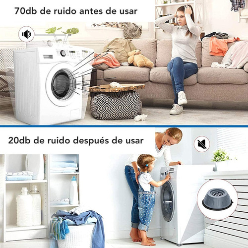 Imagen 2 de 8 de Almohadilla Base Soporte Para Muebles Lavadora Antivibracion